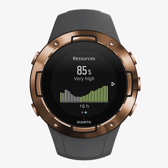 Suunto 5 Graphite Copper - コンパクトで長時間のバッテリー駆動が