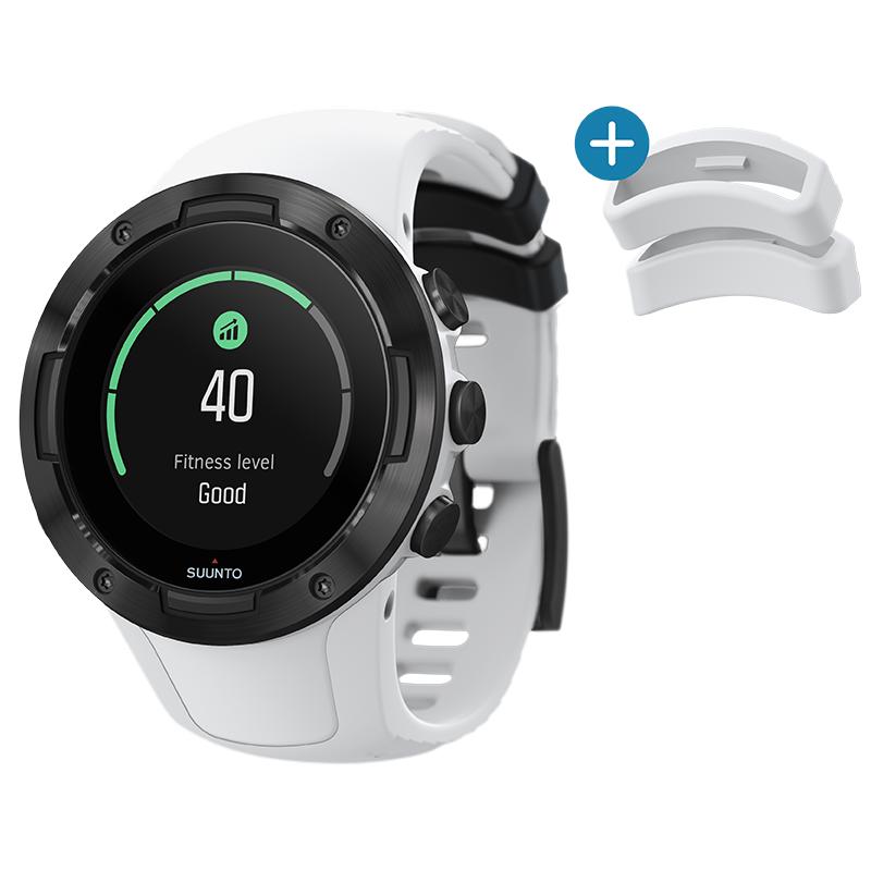 Suunto 5 White Black - Compact GPS sports watch with great battery