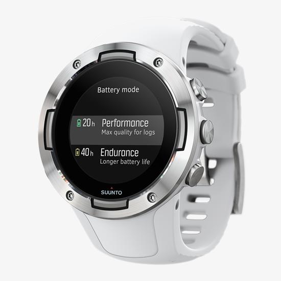 Suunto 5 White - コンパクトで長時間のバッテリー駆動が可能なGPSウォッチ