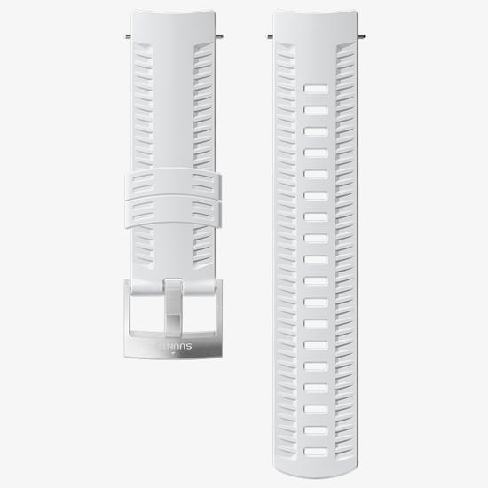 Cinturino per orologi Suunto in silicone White da 24 mm integrato