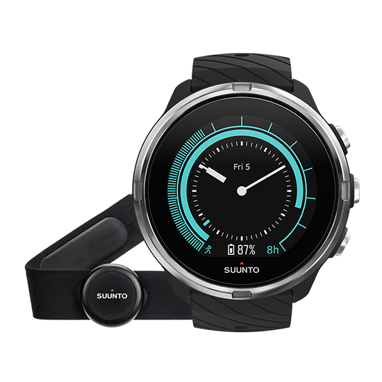 Suunto 9 Black with Belt - GPS sports watch with a long battery life