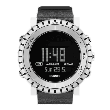Suunto core all black light elastomer strap top