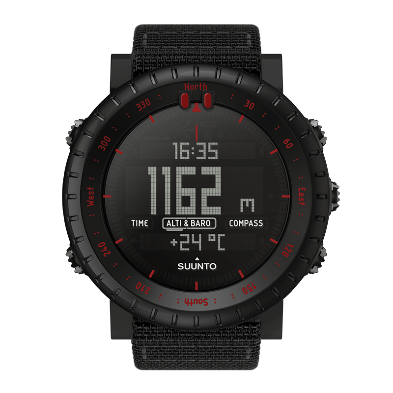 Suunto Core Black Red - 気圧計を搭載したアウトドアウォッチ