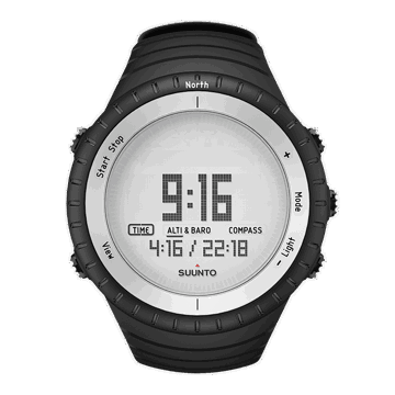 Suunto core all black light elastomer strap 2025