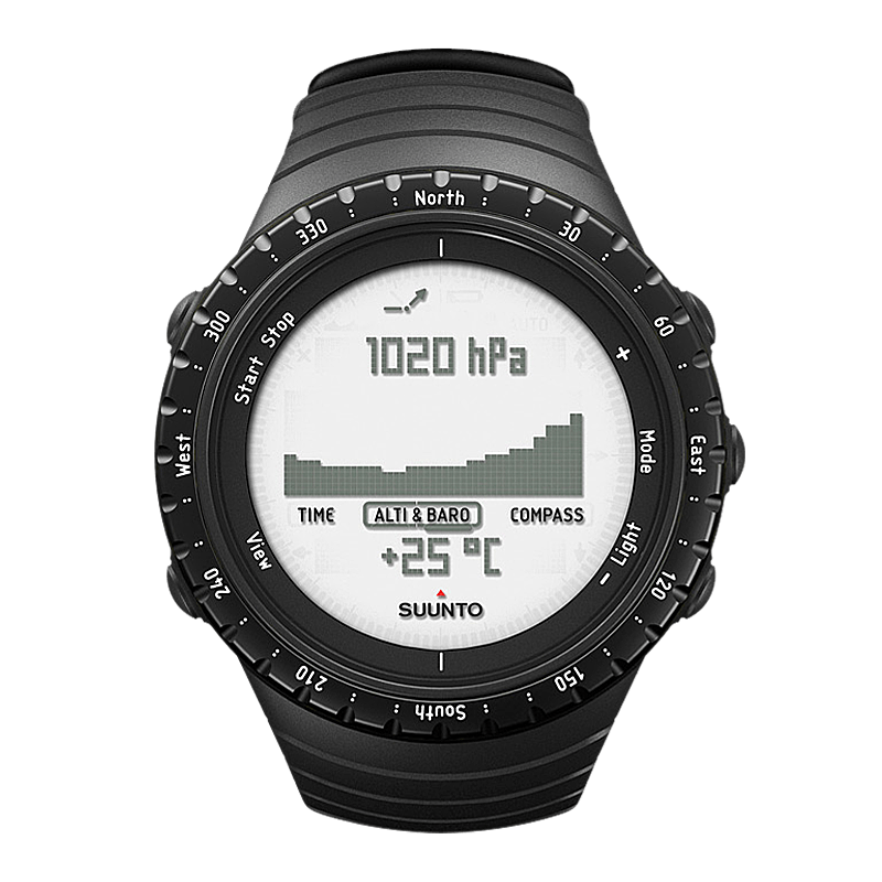 Suunto Regular Black - Outdoor watch with barometer