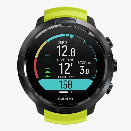 Suunto D5 Black Lime dive computer with color screen and