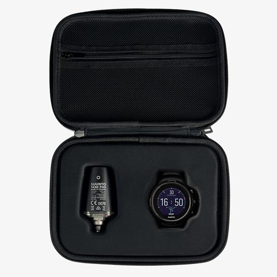 Suunto D5 All Black and Suunto Tank POD in a useful hard case