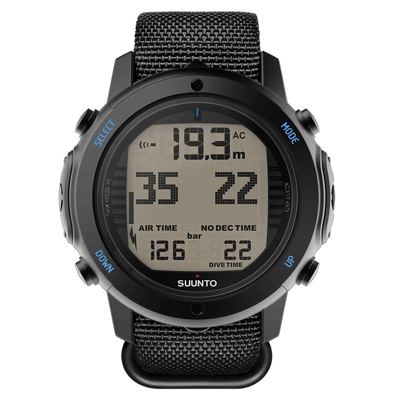 【売り切り御免！】 D6i Suunto Novo テキスタイルストラップ仕様の – Zulu Black ダイブコンピュータ