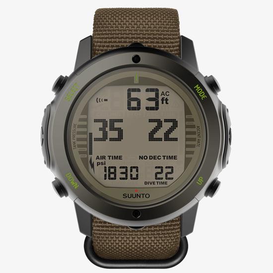 Suunto D6i Novo Stealth Zulu テキスタイルストラップ仕様の頑丈なダイブコンピュータ