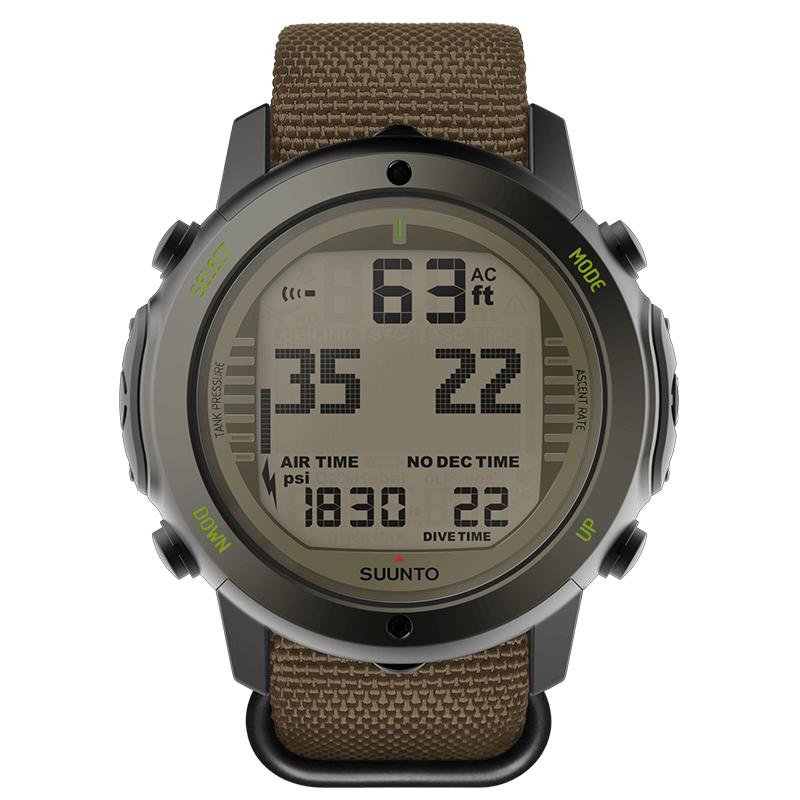 Suunto D6i Novo Stealth Zulu – テキスタイルストラップ仕様の
