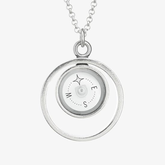 Suunto Guiding Star Silver compass pendant