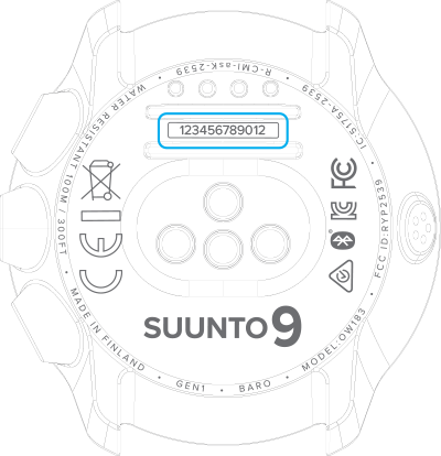 Serienummer Suunto 9