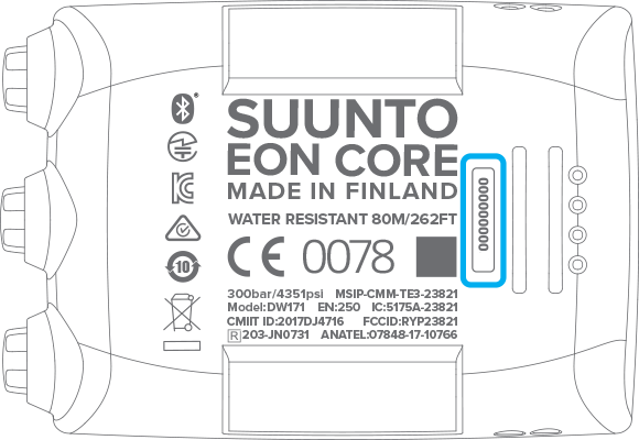 Numero di serie EON Core