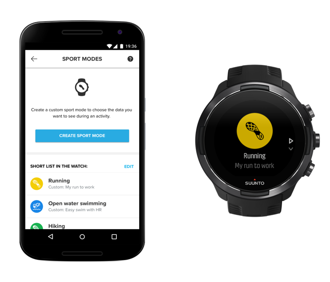 Suunto 앱(Android용)으로 사용자 정의 스포츠 모드 만들기