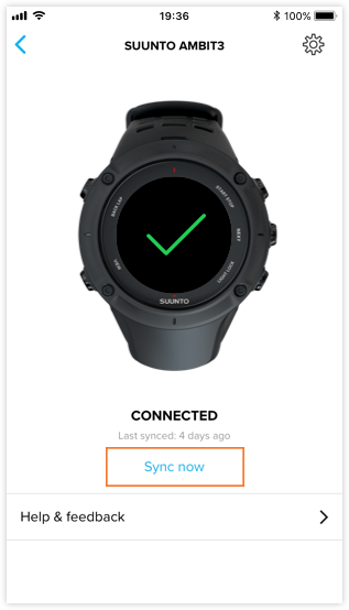Ambit3/Traverse anslutna till Suunto-appen