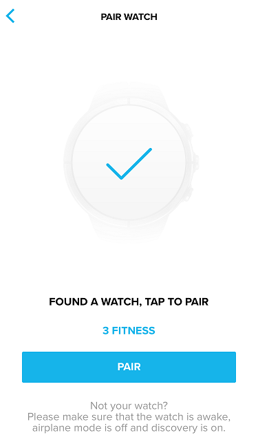 Выполните сопряжение часов с приложением Suunto