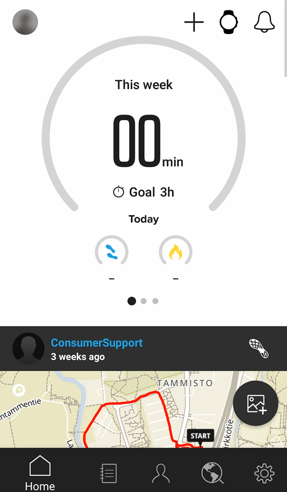 Tap the watch icon to pair Suunto D5 with Suunto app for Android