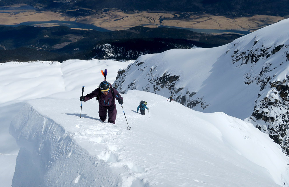 Boot packing up Mt Begbie, Revelstoke’s signature mountain.