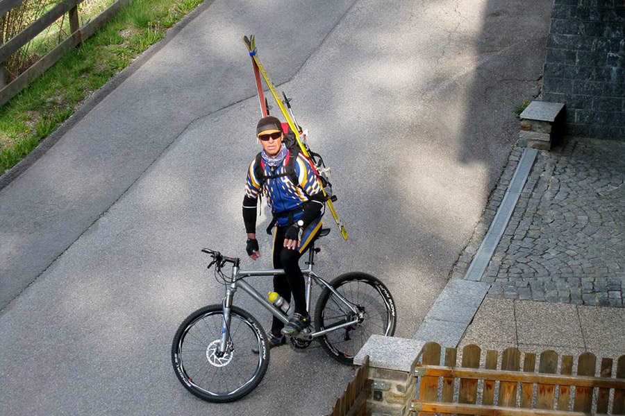 "I don’t get on my bike (or my skis) for less than 1,000 height meters," Walter says.