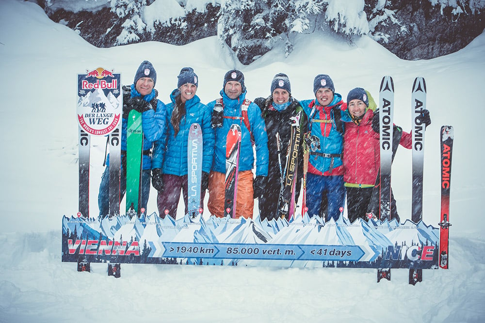 Seven athletes, the length of the Alps east to west. Will they break the record? (©Sandra Birklbauer, Red Bull Content Pool)
