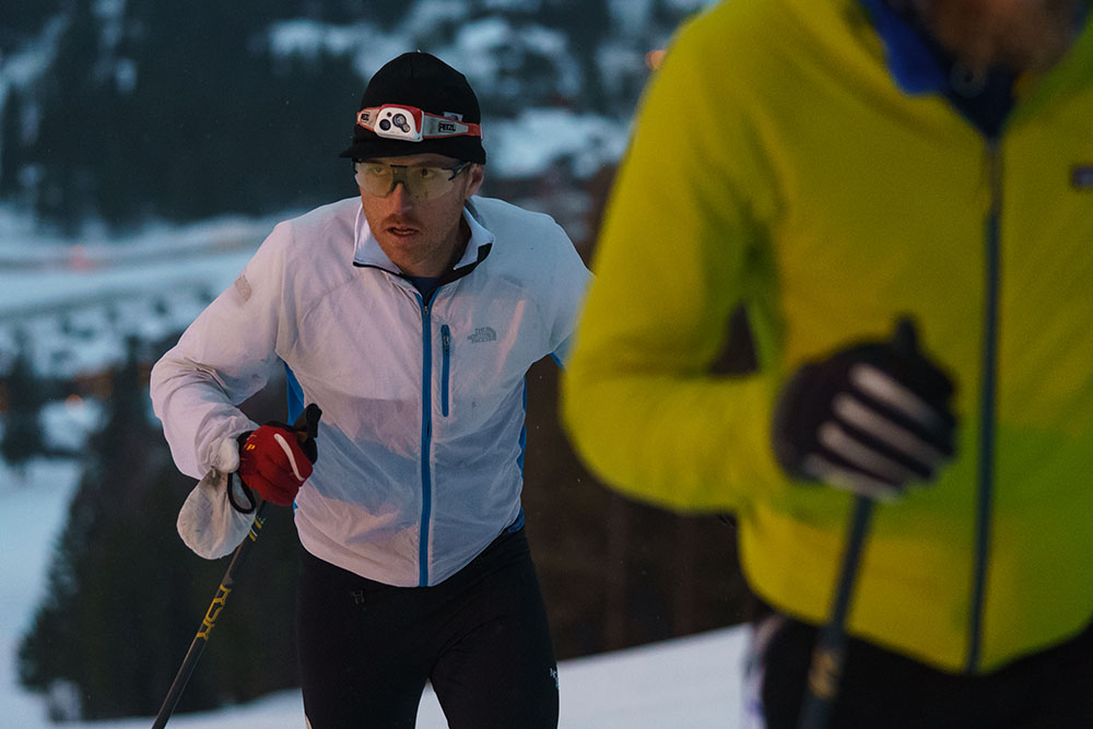 Skiing into the night (©Matthew Irving)