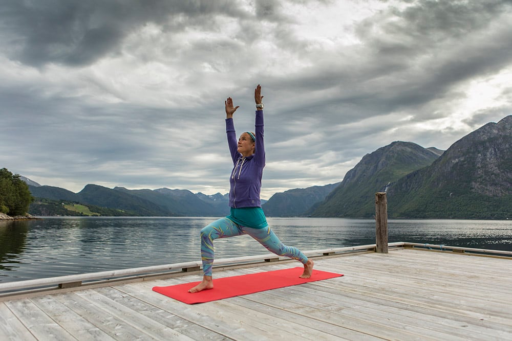 "When I make the time for yoga I really feel good," says Emelie. (Image by Matti Bernitz)