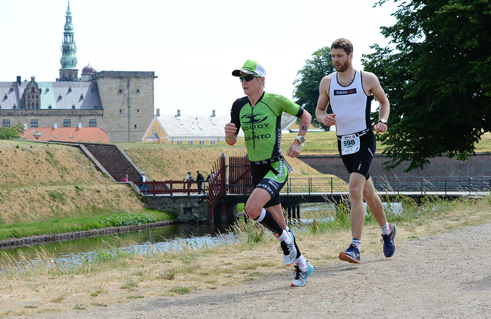 Mel on her way to winning the Ironman 70.3 European Championship title in Denmark in June 2018.