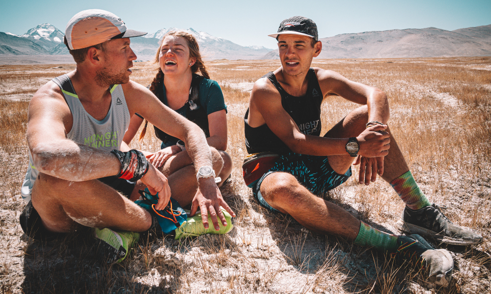 The cast of Running the Roof movie about running