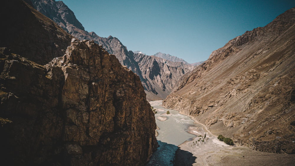 Bartang Valley in Pamir mountains