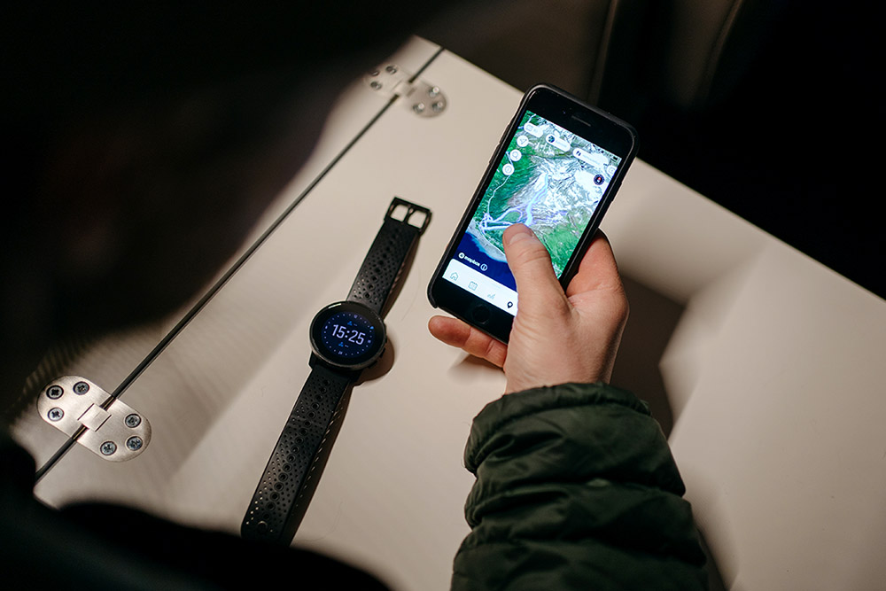 Once Antti Autti has planned a route on Suunto app he shares it with his crew.