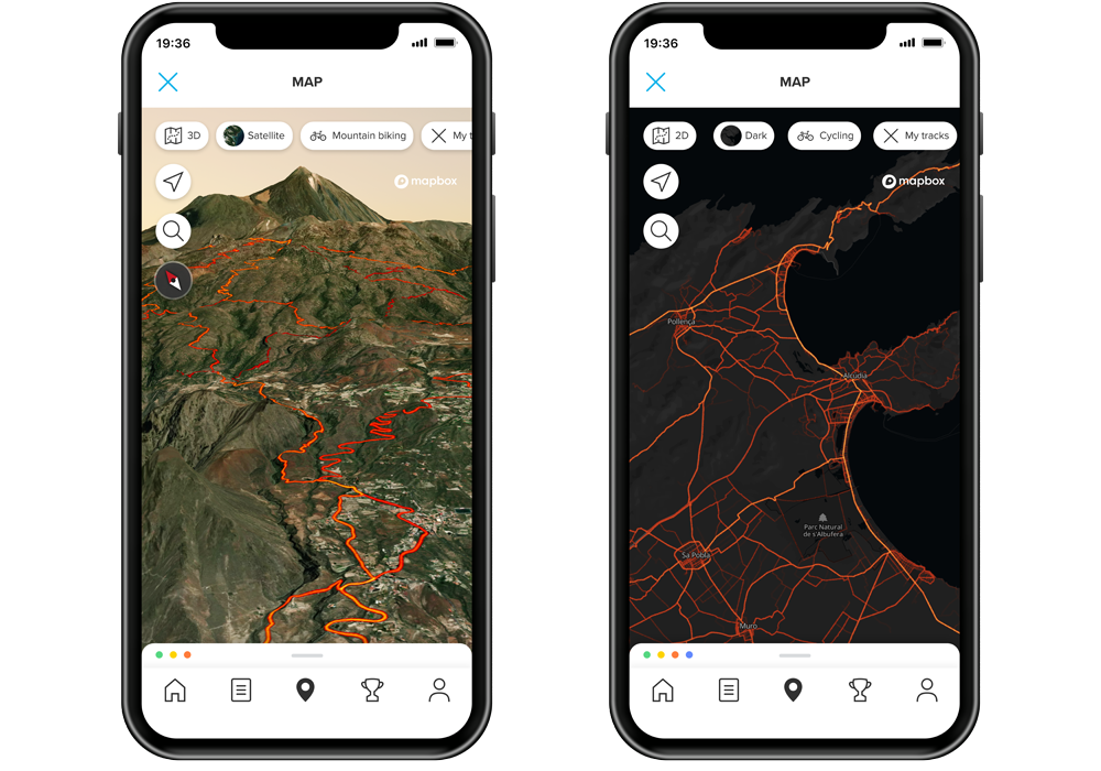 Suunto app heatmaps 2D and 3D views