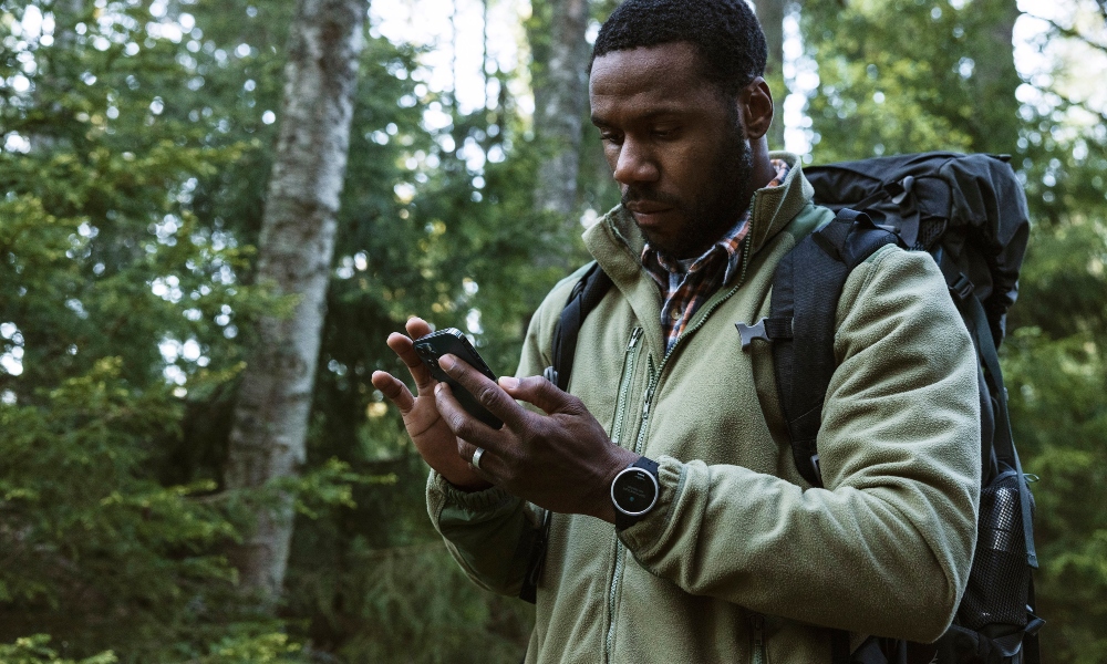 Creating hiking routes on the go with Suunto app.