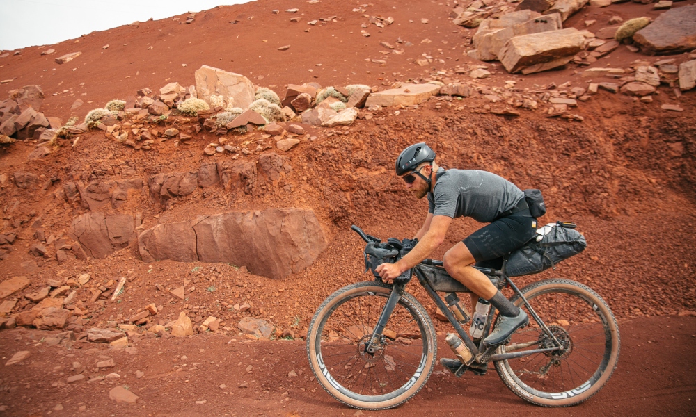 Christian Meier competing at the Atlas Mountain Race in Morocco, 2019.