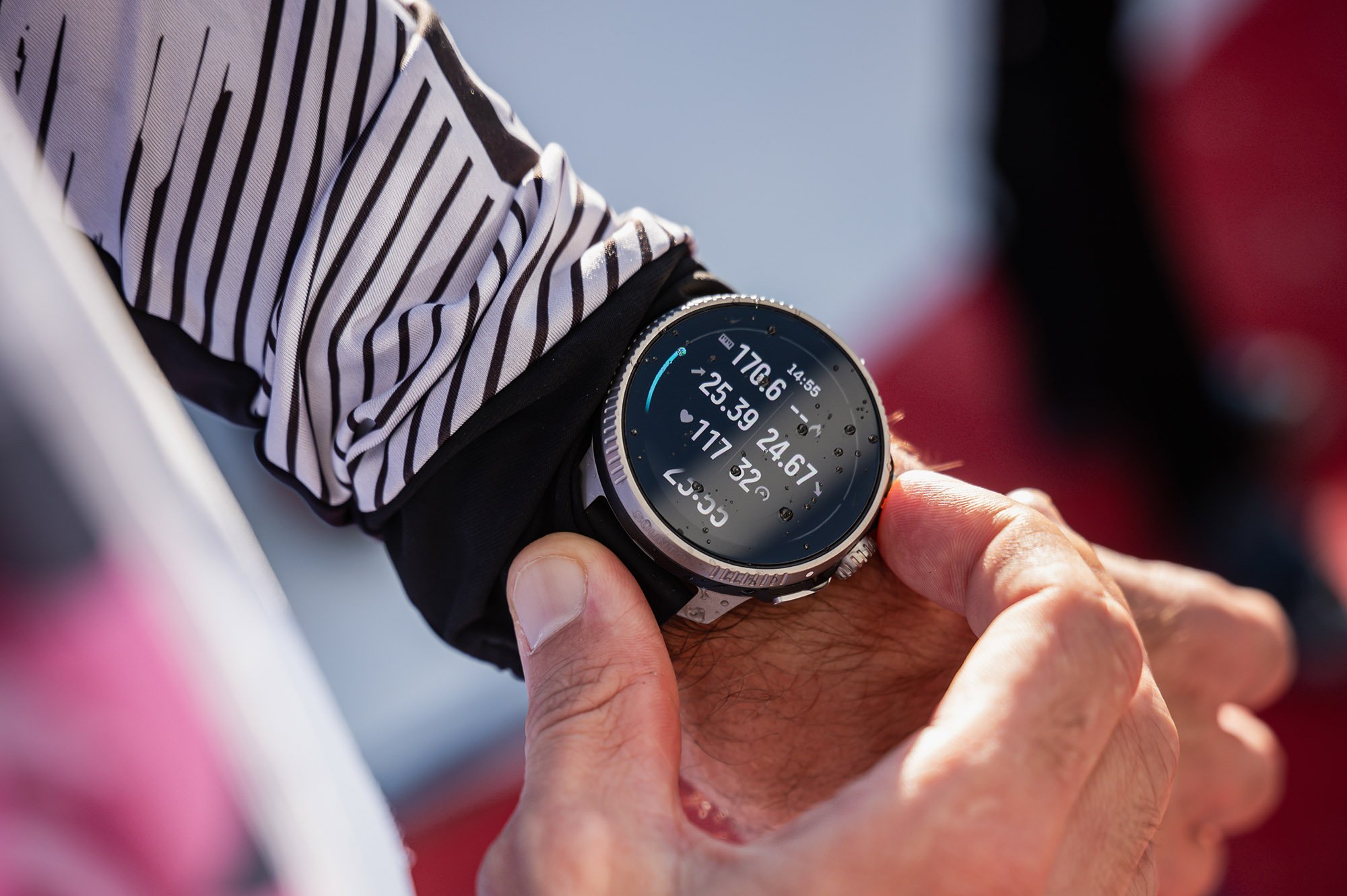 Jakob's tool of choice for the record attempt: Suunto Race GPS watch.
