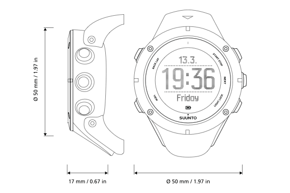 Suunto Ambit3 Peak Sapphire - GPSアウトドアスポーツウォッチ