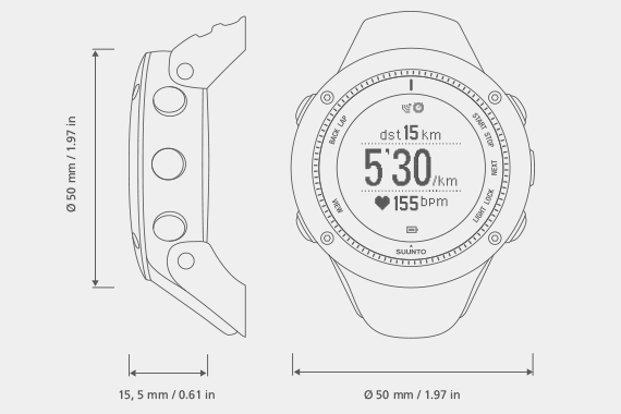 Suunto Ambit3 Run Black (HR) - GPS 