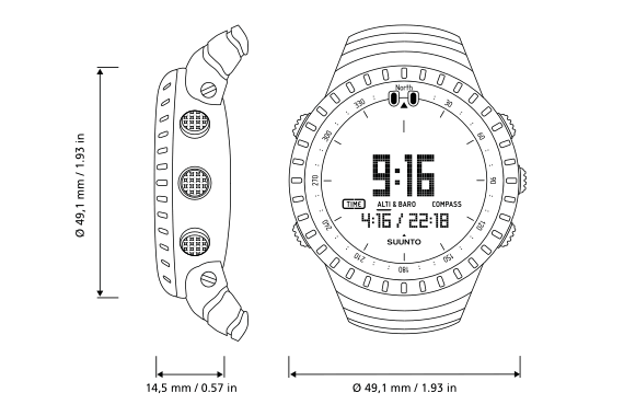 Suunto Core Outdoor Sports Watch with Altimeter, Barometer and Compass