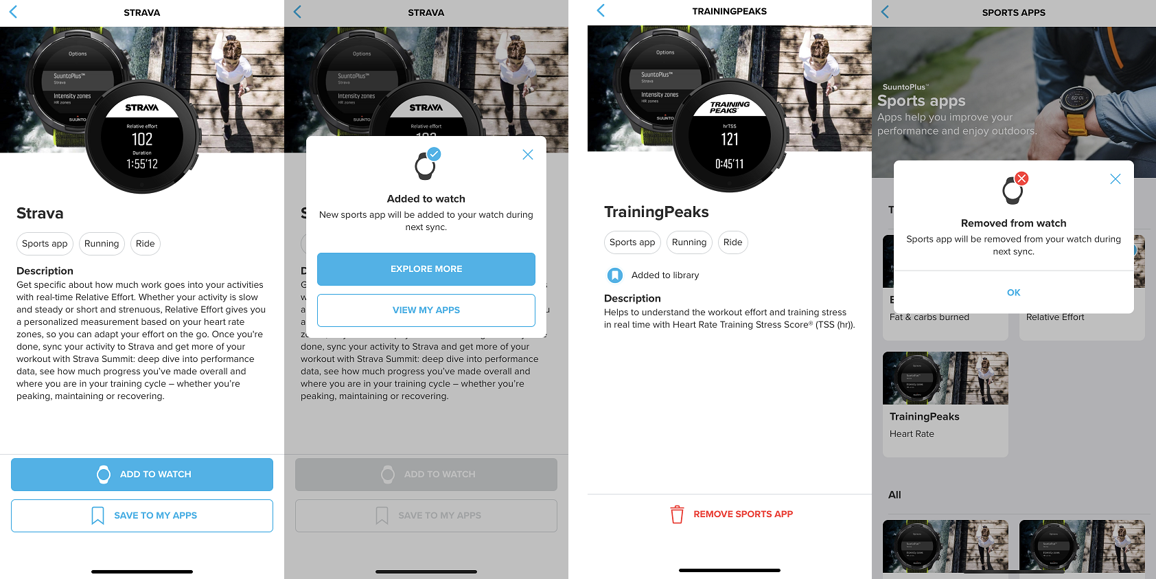 How can I use the SuuntoPlus store in Suunto app